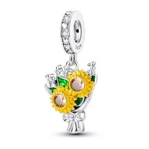 Sun flower bouquet charm